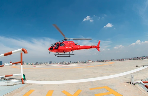 Helicopters flights in Cambodia