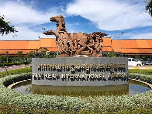 Monument at Siem Reap Airport